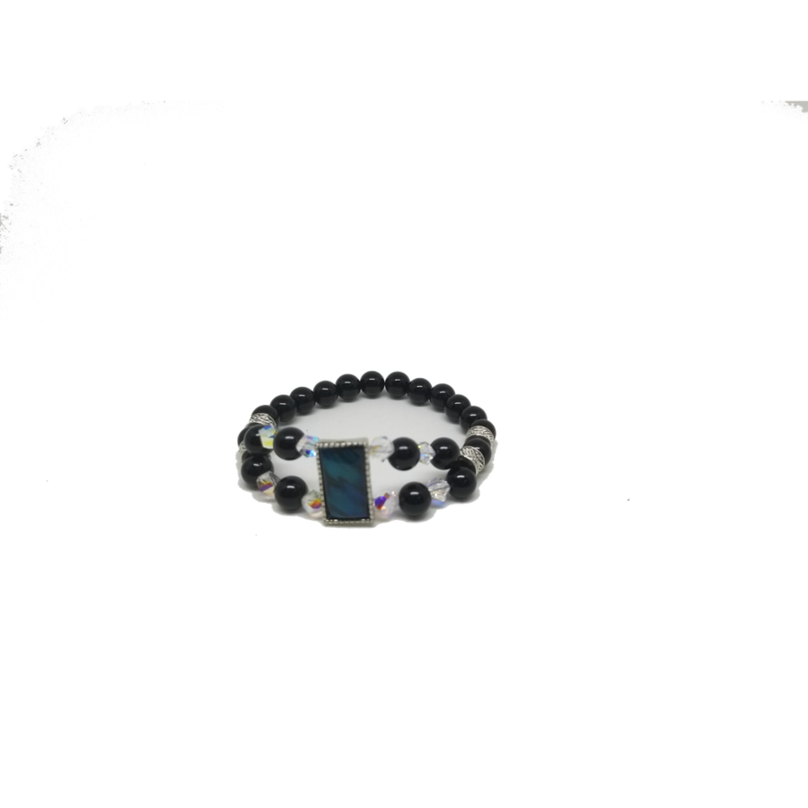 "ahsila" Onyx Swarovski - Bracelet (900x900), Png Download