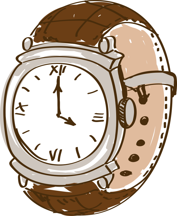 Watch Cartoon Drawing Clip Art - Reloj De Mano Dibujo (701x855), Png Download