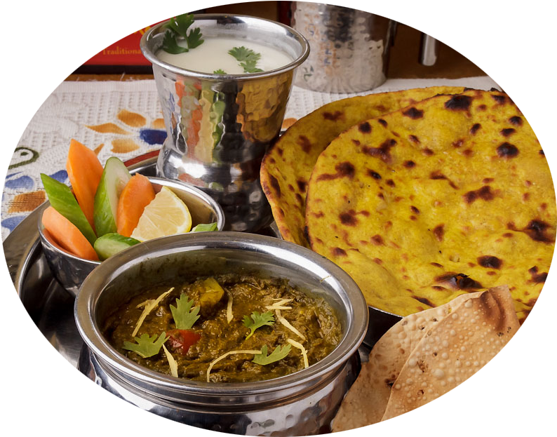 Pure Punjabifood - Punjabi Veg Thali Png (1000x800), Png Download