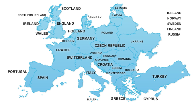 Europe Map Digital (677x366), Png Download