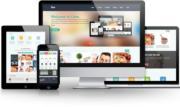 Responsive Website Designs - One Page Html5 Template Arabic (600x400), Png Download