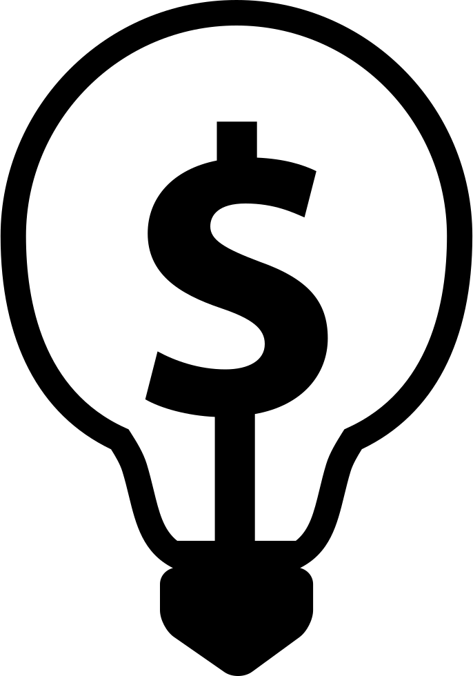 Dollar Symbol Inside A Light Bulb Comments - Dollar Sign (686x980), Png Download