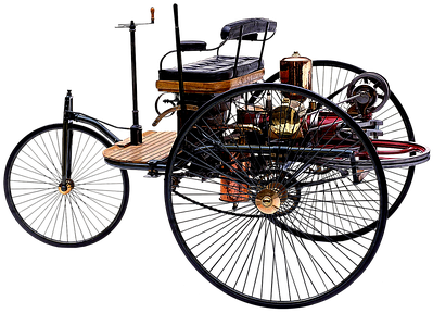 Patent Motor Car - Year Was The Car Invented (464x340), Png Download