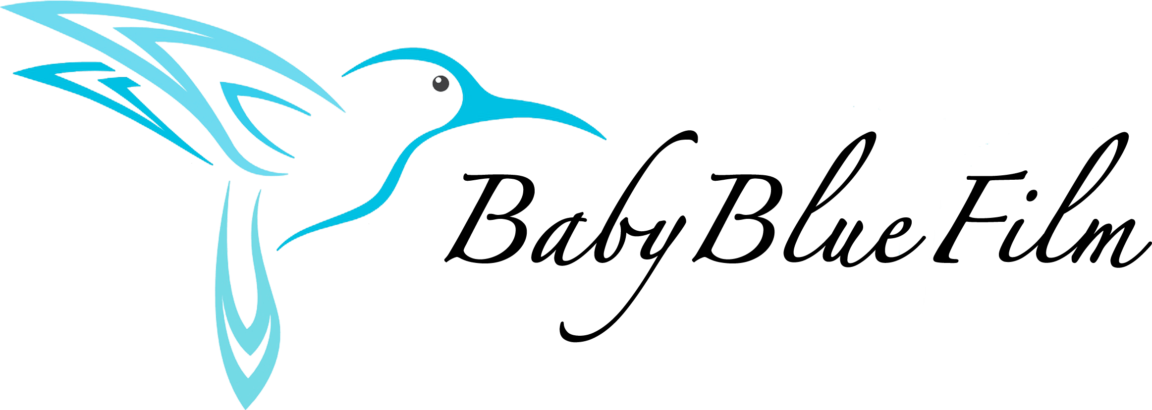 Baby Blue Film - Colibri Bird Vector (2325x828), Png Download
