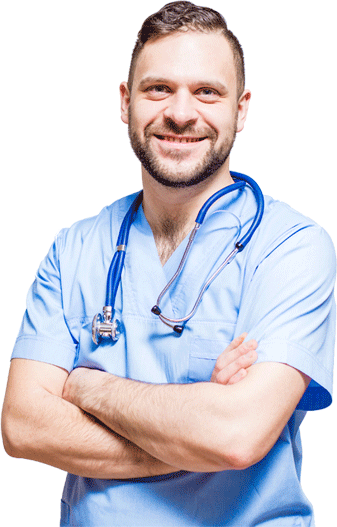 Trauma & Multispeciality Hospital Sec 70 Noida - Stethoscope On Men (337x527), Png Download