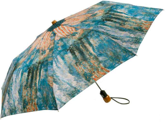 Umbrella - Hassam Avenue In The Rain (700x700), Png Download