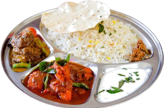 South Indian Specials - Non Veg Thali Png (566x375), Png Download