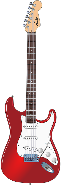 Wing Vector Guitar Fire 17, Buy Clip Art - John Frusciante Red Stratocaster (360x720), Png Download