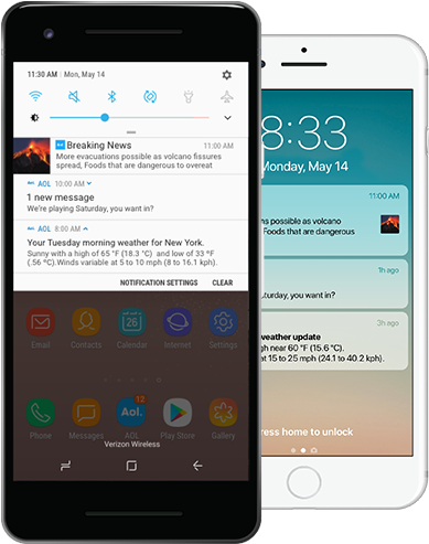 Instant Notifications - Aol Mail (590x610), Png Download