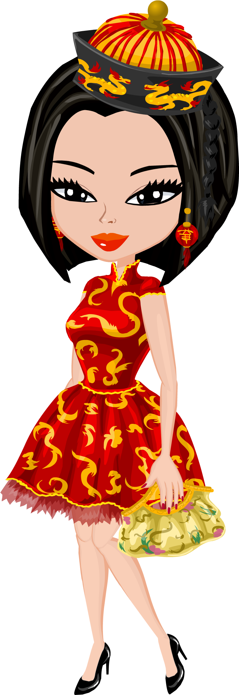 Chinese - Chinese New Year Png Costume (800x2352), Png Download