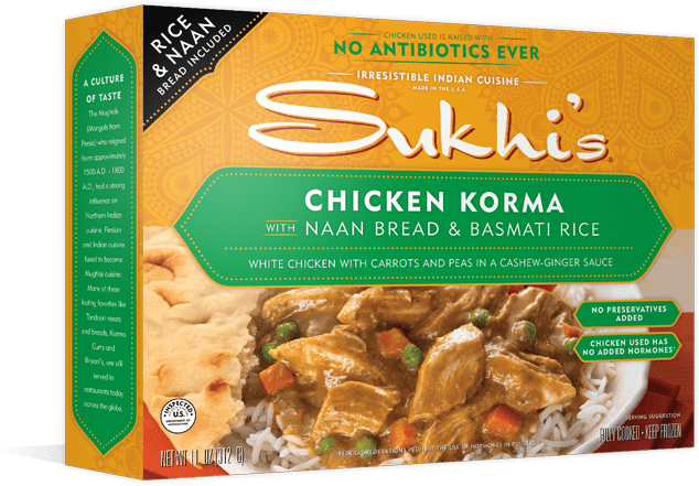 Chicken Korma - Sukhi's Chicken Samosas - 7 Oz Box (640x442), Png Download
