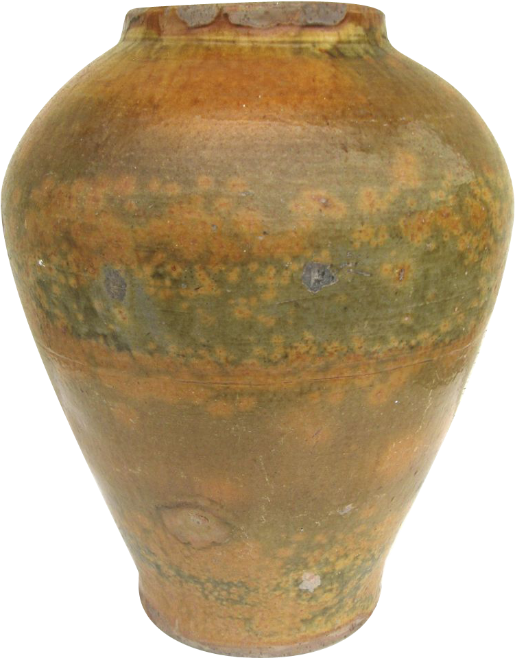 Ochre Reflections Of Monets Water Gardens Glazed Large - Earthenware (958x958), Png Download