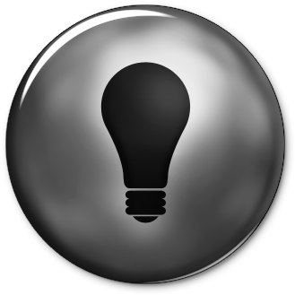 Icon Bulb Off - Light Bulb Button Png (460x460), Png Download