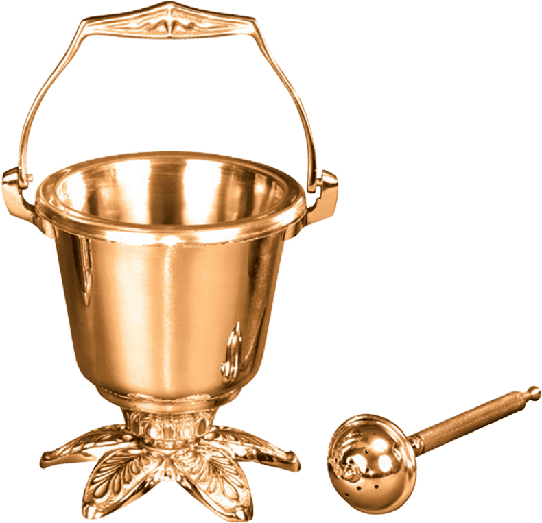 Holy Water Pot With Sprinkler Gift Image - Progressive Bronze Beautifully Design Holy Water Pot (800x762), Png Download