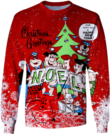 3d Christmas Greetings Hanna Barbera Tshirt - Sweater (500x500), Png Download