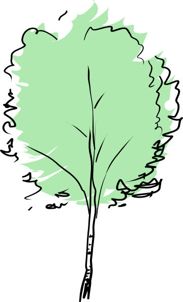 Green Tree Abstract Clip Art At Clker - Abstract Tree Png Vector (360x593), Png Download