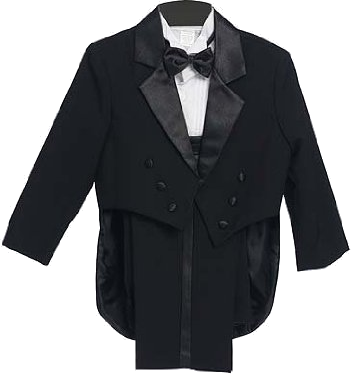 Black & White Boys & Baby Boy - Fine Brand Shop Tuxedo Suit, Special Occasion Suit, (351x374), Png Download