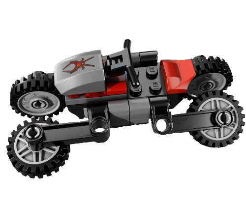 Spider Bike - Lego Spiderman Cycle Chase Set (500x409), Png Download