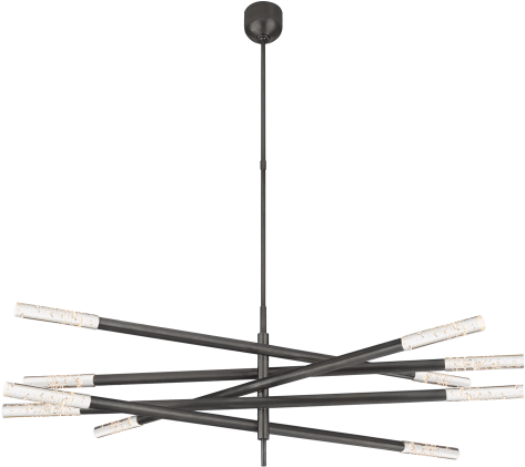 Rousseau Grande Articulating Chandelier In Bronze With - Chandelier (480x480), Png Download