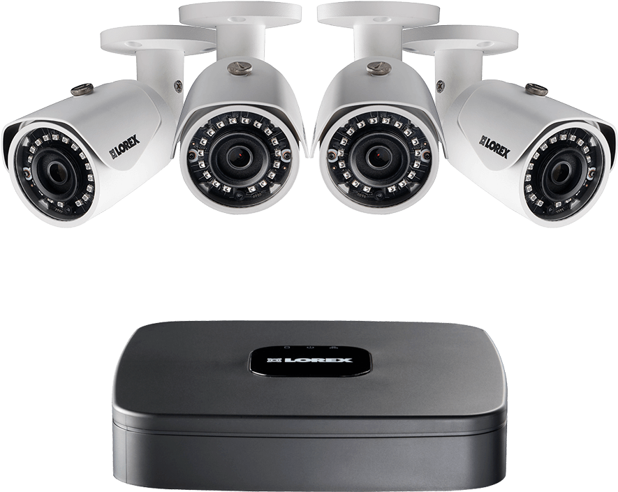 Lnr110 Series Hd Nvr With 3mp Hd Security Cameras & - Lorex By Flir Lnr110 Series 4-channel 1080p Nvr With (1200x800), Png Download