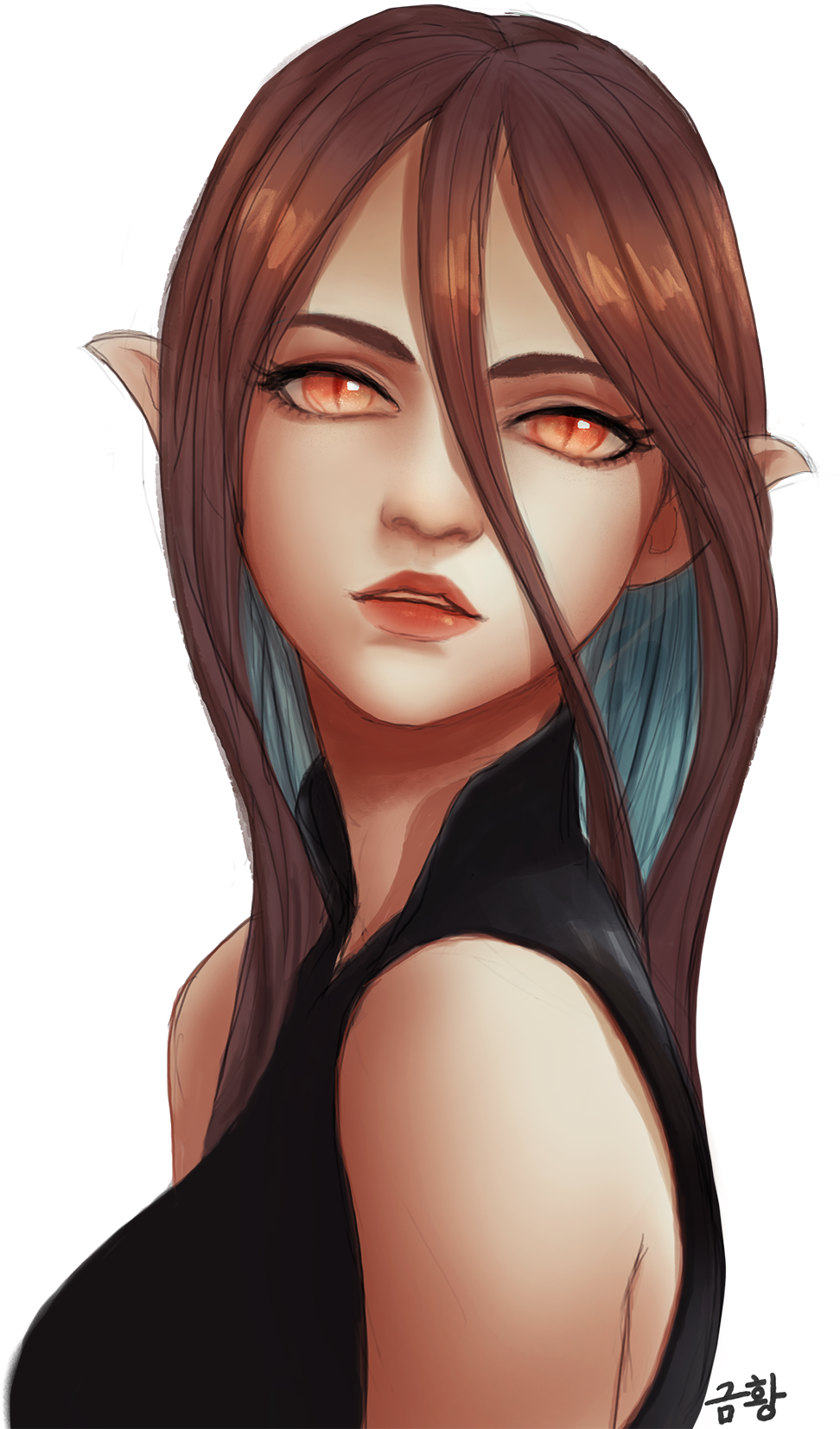 Eye Contact By Tasselcat - Anime (1000x1662), Png Download