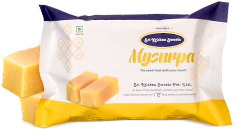 Krishna Sweets - Shri Krishna Mysore Pak (507x317), Png Download