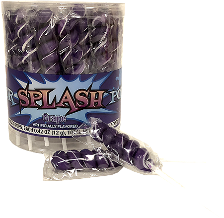 Dark Purple & White Color Splash Grape Unicorn Lollipops - Color (480x480), Png Download