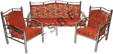 Stainless Steel Sofa Set - Studio Couch (500x332), Png Download