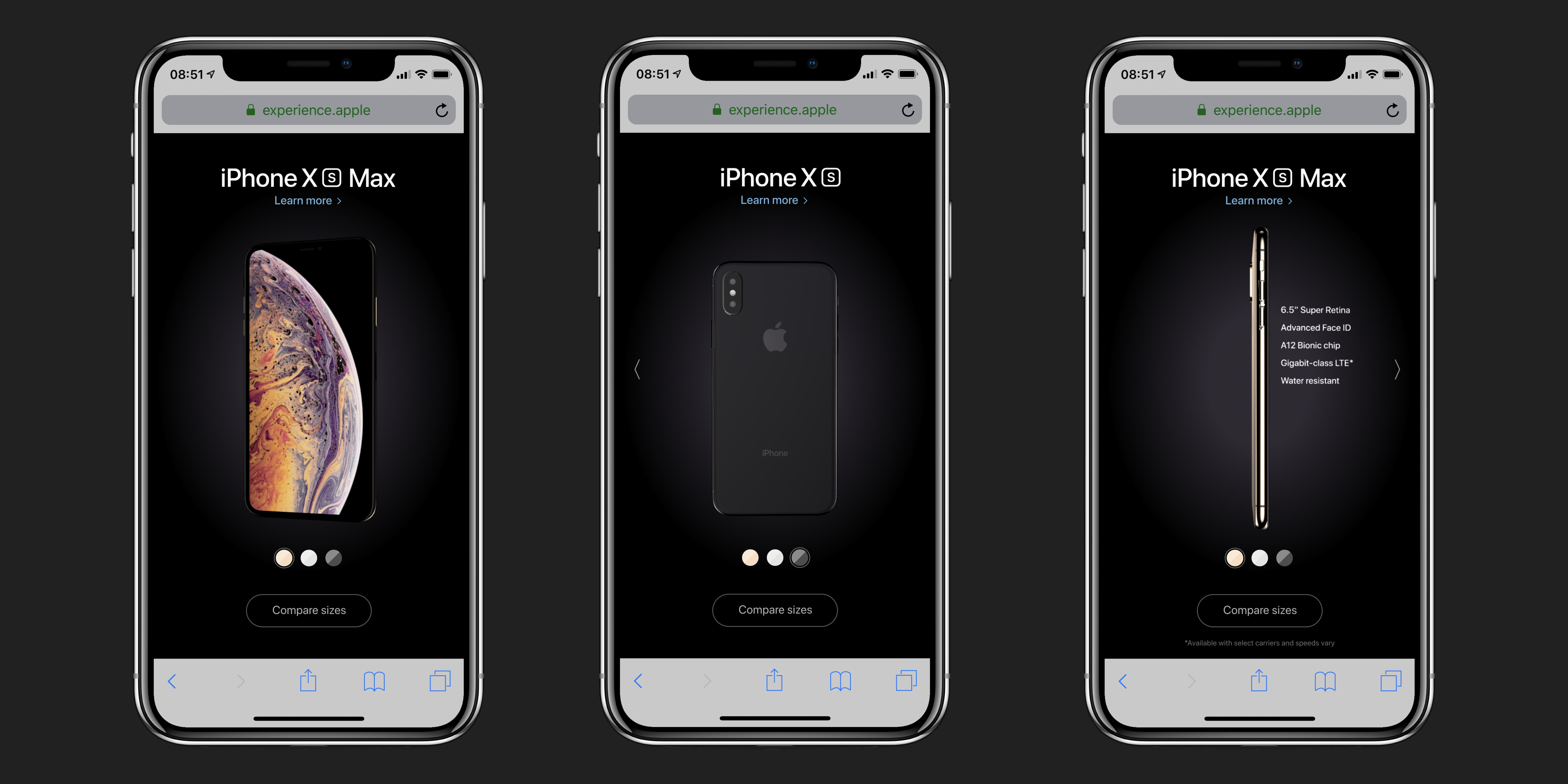 Apple Advertises Iphone Xs With Microsite Featuring - Xs (3824x1912), Png Download