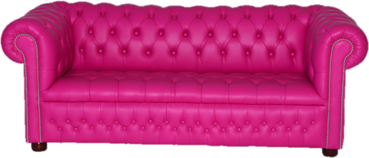 Pink Couch Png - Hot Pink Sofa (1319x592), Png Download