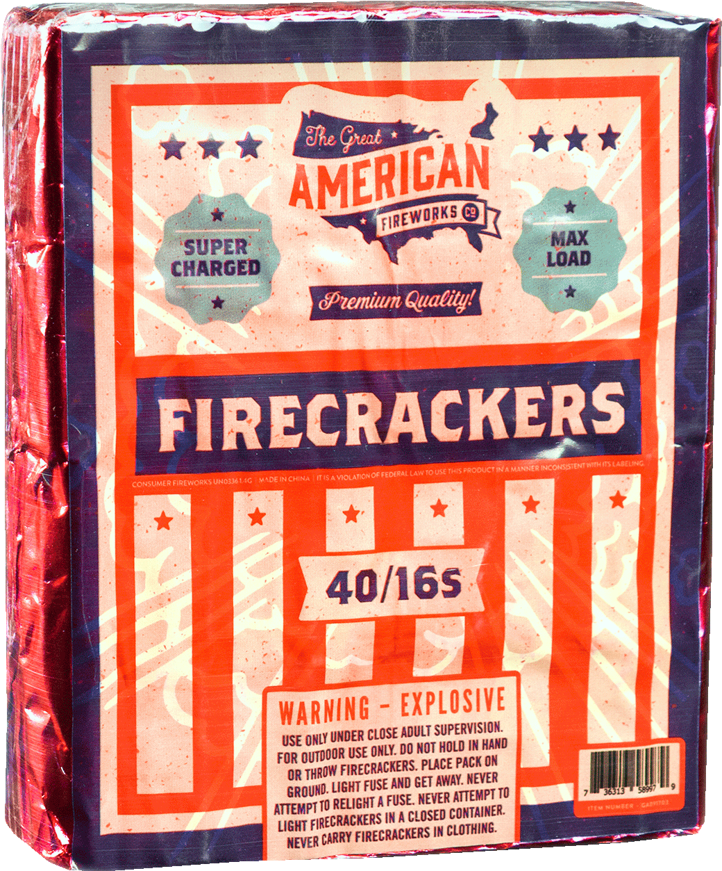 Firecrackers Half Brick - Firecracker (1500x1500), Png Download