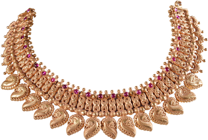 Chettinad Antique Gold Necklace Designs 1812-09 - Pedivela Shimano Tiagra Speed (700x492), Png Download