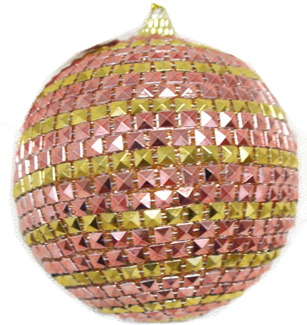 Set/4 Rose Gold Ornaments - Gold (429x468), Png Download