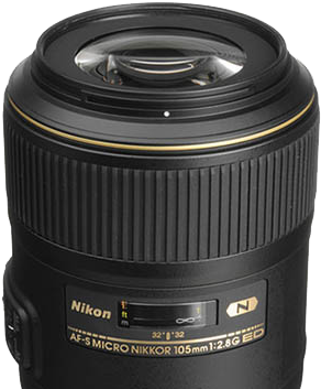 Nikon Lens - Nikkor 105mm F2.8g If-ed Af-s Vr Micro Lens (340x380), Png Download