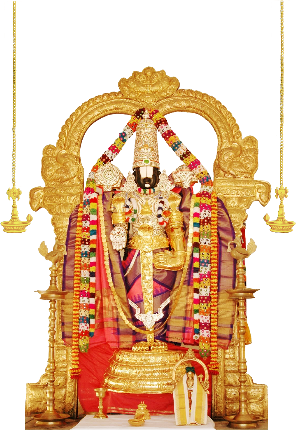 Lord Tirupati Venkateswara And Lord Vishnu Transparent - Om Sreenivasa (1088x1600), Png Download