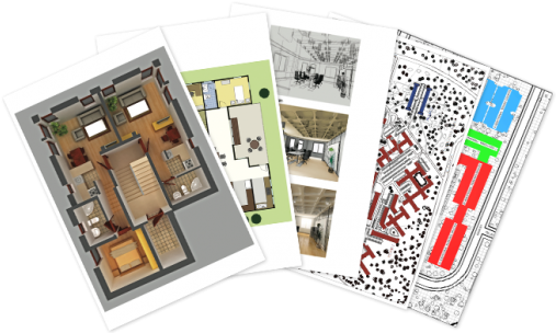 5"x11" Color Copies, Economy Paper - Perspective Plan (508x696), Png Download
