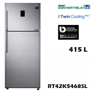 Double Door Samsung Refrigerator Inverter (600x315), Png Download