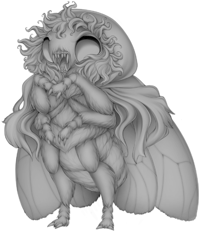 202 × 240 Pixels - Furvilla Moth Base (405x480), Png Download