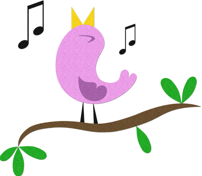 Children's Music With A Purpose - Clip Art Birds Singing (654x568), Png Download