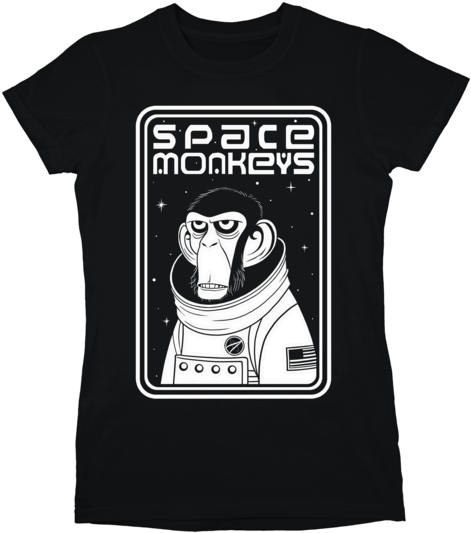 Space Monkeys Ladies T Shirt - Space Monkeys (600x600), Png Download