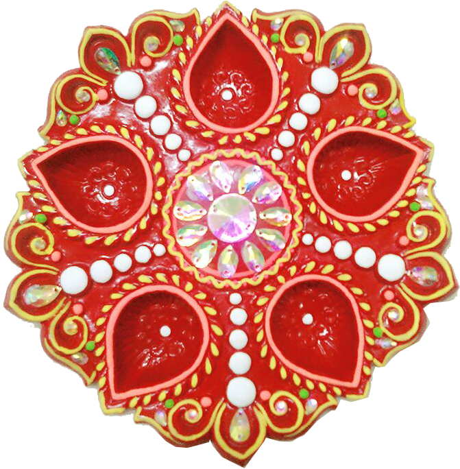 Bansiwala Shoppie Rangoli Diya Small - Raksha Bandhan Pattern Png (720x789), Png Download
