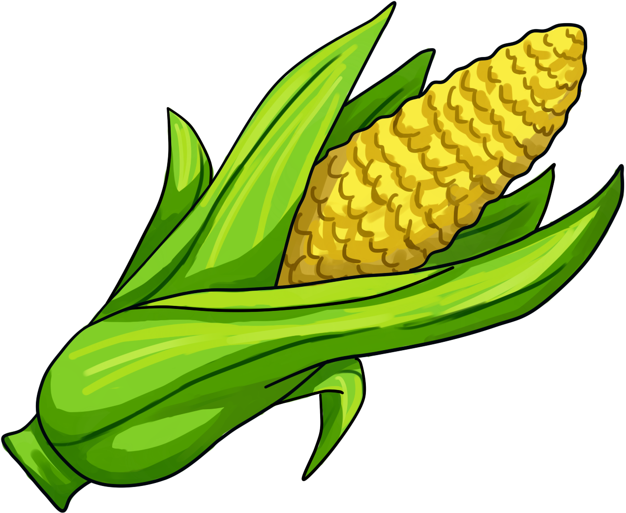Corn On The Cob Maize Clip Art - Corn Draw (1600x1200), Png Download