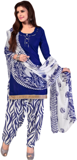 Cotton Patiyala Unstitched Dress Material From The - Pajamas (367x550), Png Download