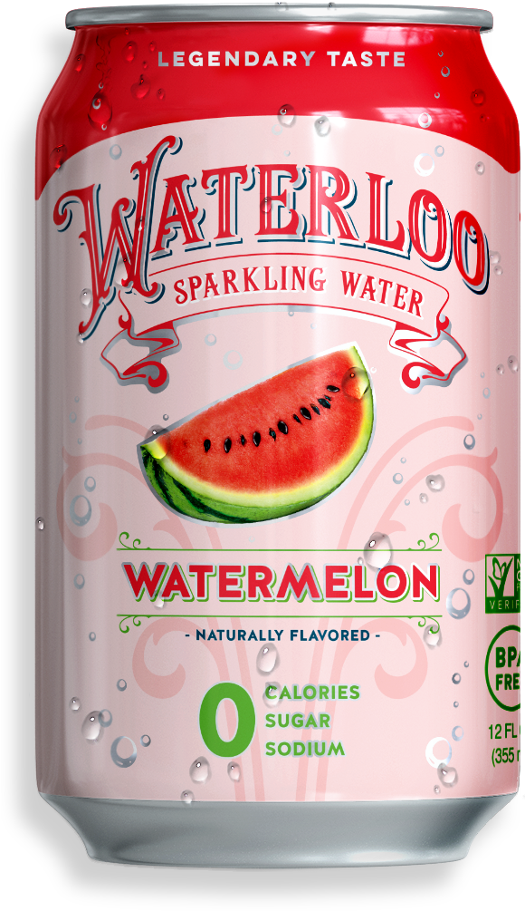 Sweet And Summery Aromatics - Waterloo Watermelon Sparkling Water (615x1007), Png Download