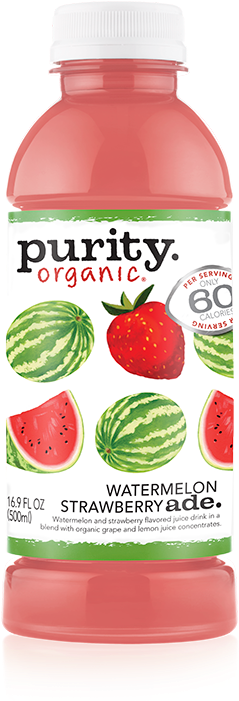 Watermelon Strawberry Ade - Purity Organic Watermelon Strawberry (251x700), Png Download