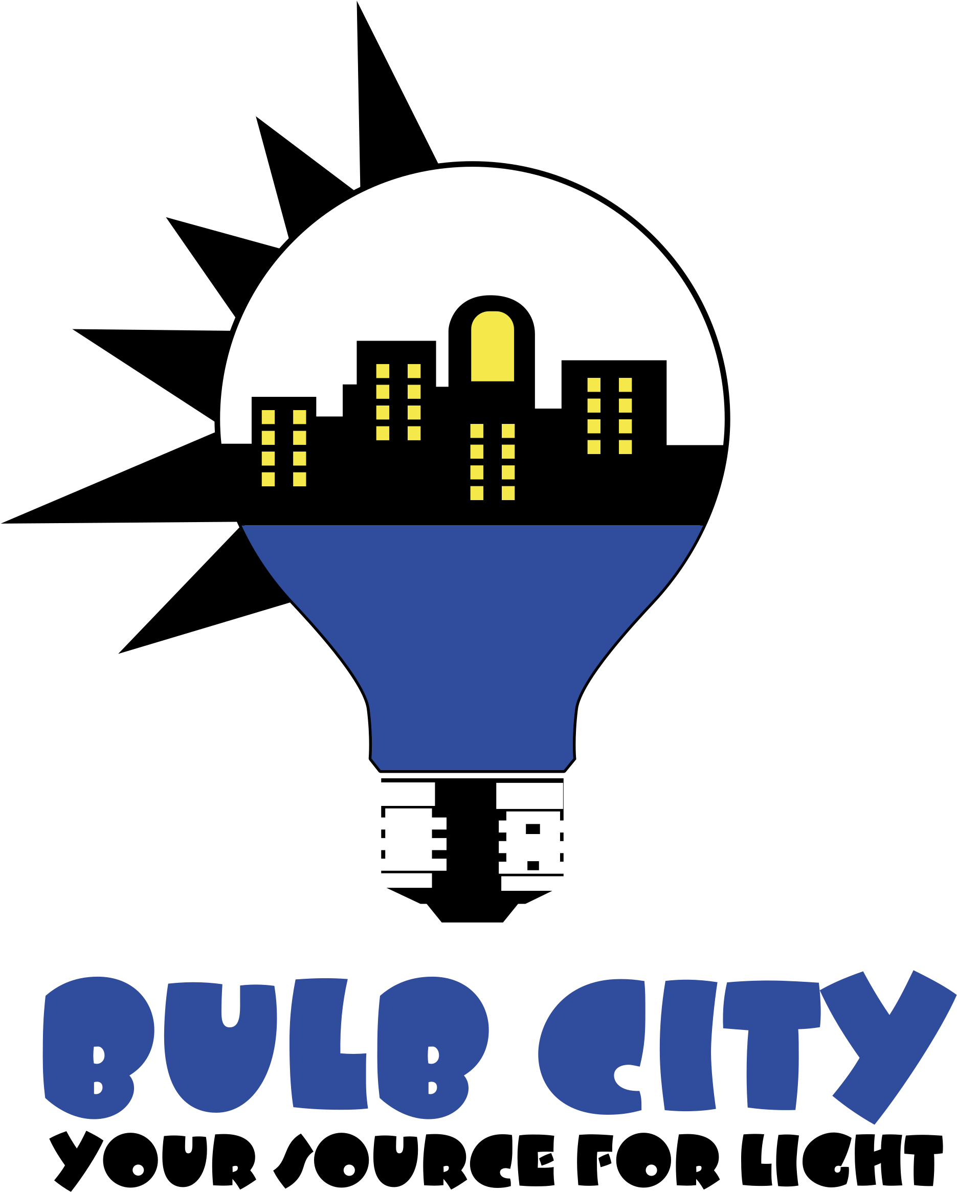 Bulb City Logo Png Transparent - Bulb Logo City (2400x2400), Png Download