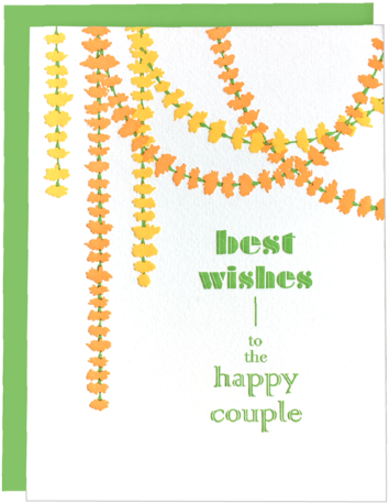 Marigold Garland Wedding Card - Wedding (480x480), Png Download