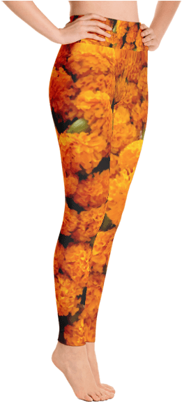 Marigold Yoga Leggings Are Bright, Happy Yoga Pants - Yoga Pants Leopard Print (600x600), Png Download