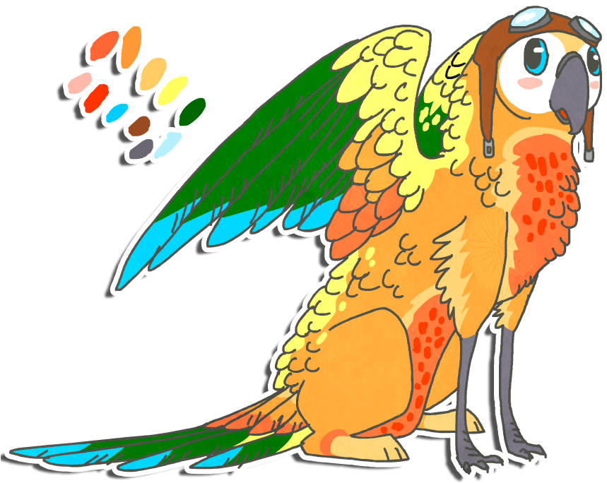 Sun Conure Griff For Sunut By Shroommu On Deviantart - Conure (864x698), Png Download