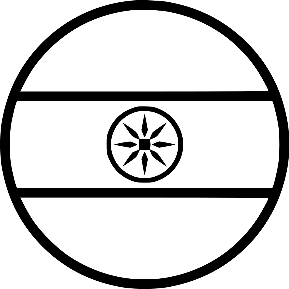 Country Flag India - Jordan Flag Black And White (981x982), Png Download